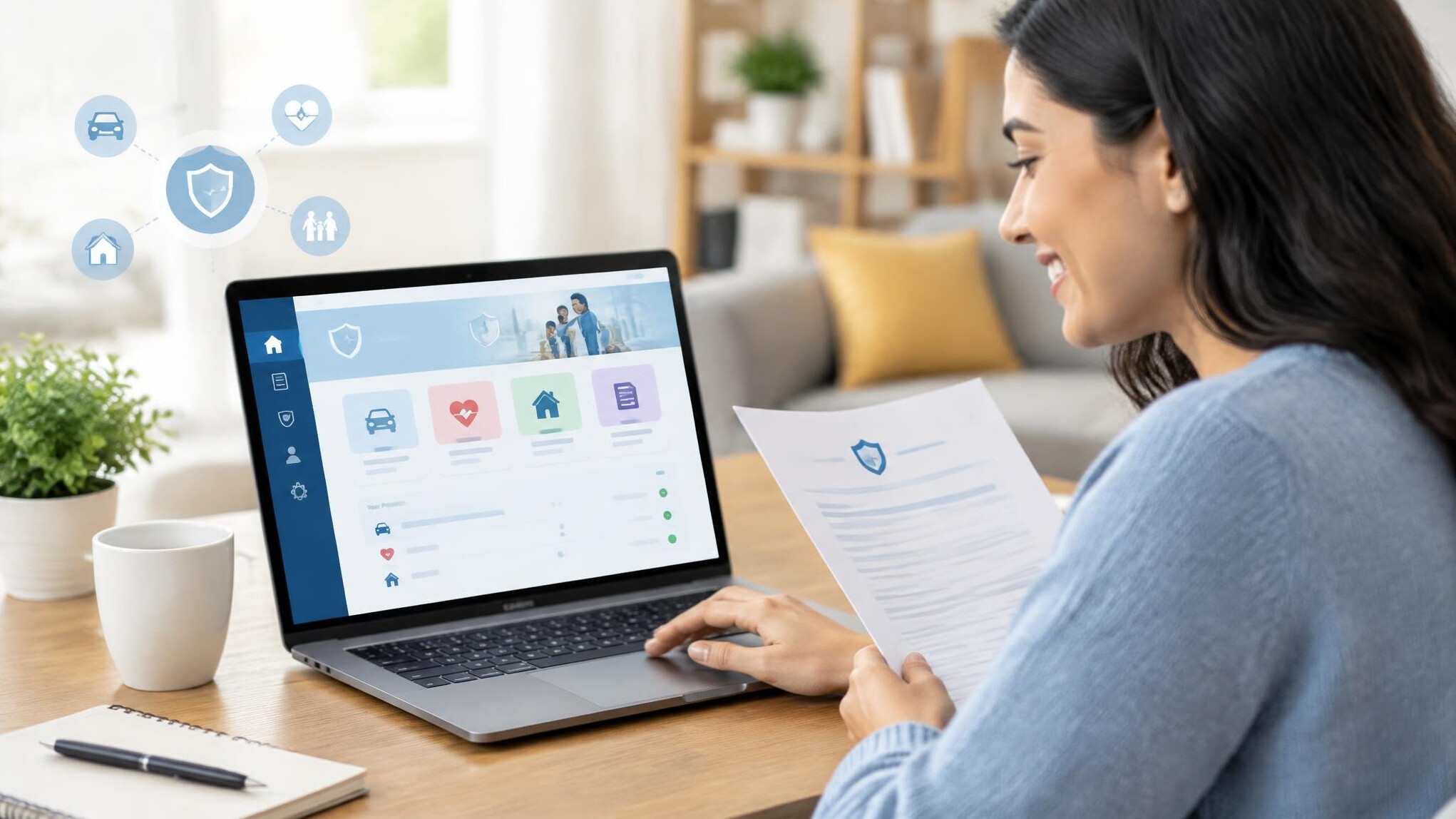 client using insurance portal